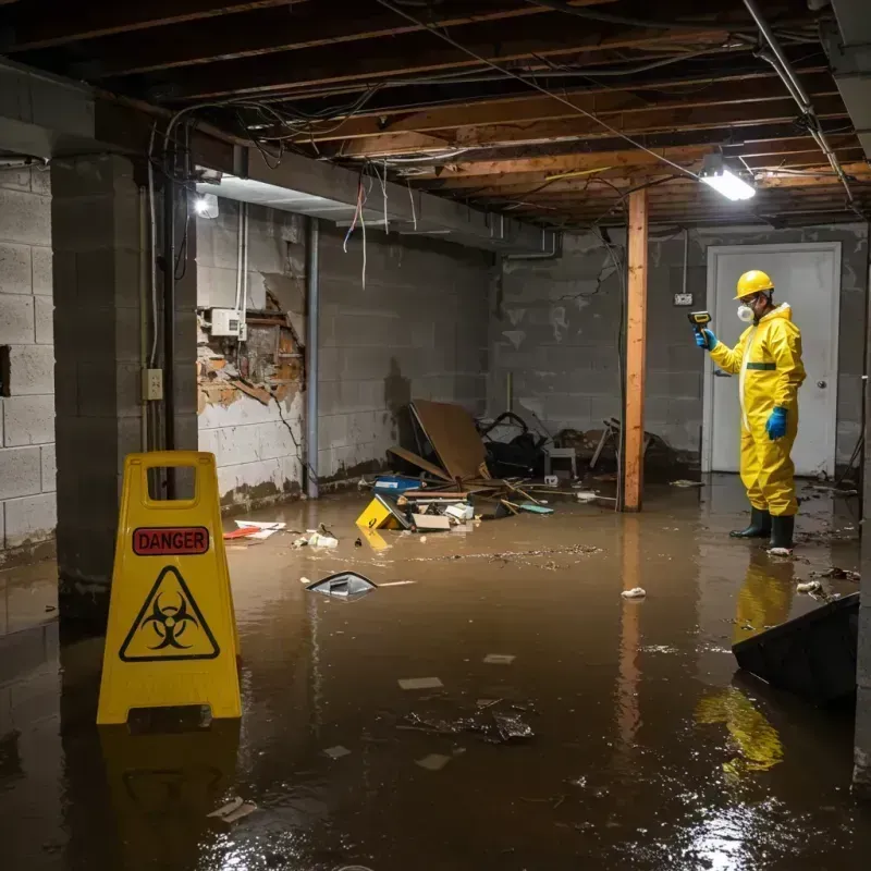 Flooded Basement Electrical Hazard in Sugar Creek, MO Property