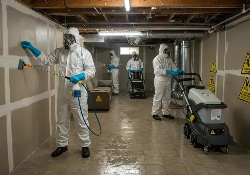 Basement Moisture Removal and Structural Drying process in Sugar Creek, MO